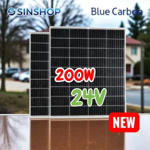 Tấm pin năng lương mặt trời 200w - Blue Carbon-BCT200M-24
