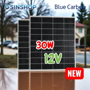Tấm pin năng lương mặt trời 30w - Blue Carbon-BCT30M-12