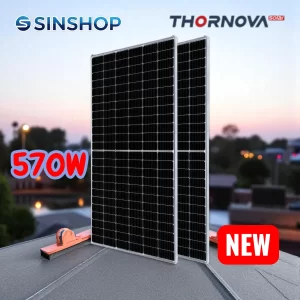 Tấm pin mặt trời N-type THORNAVA 570w (2 mặt kính)