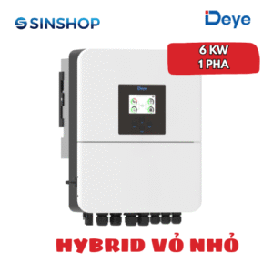 Inverter Hybrid Deye 6kw 1 pha – SUN-6K-SG04LP1-EU-SM2 (NEW 2025) vỏ nhỏ